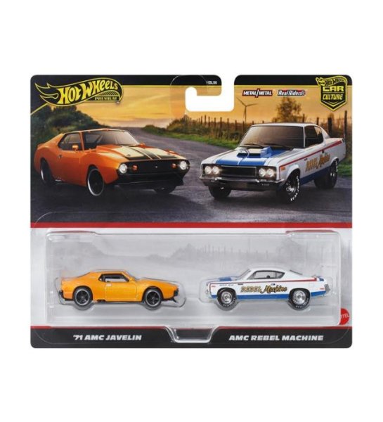 画像1: プレミアム 2パック  '71 AMC JAVELIN / AMC REBEL MACHINE（仮予約受付） 2025年2月上旬入荷予定 2-car set (1)