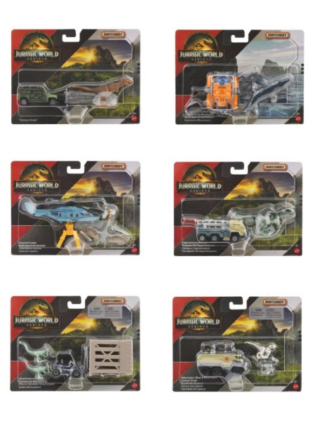画像1: Matchbox Jurassic World Transporters Mix A 24台セット 仮予約受付 2025年6月下旬発売予定 (1)
