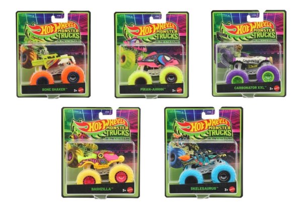 画像1: Monster Trucks Glow in the Dark 2025 Mix C 5種6台セット 光る！モンスタートラック（仮予約受付） 2025年7月中旬発売予定  (1)