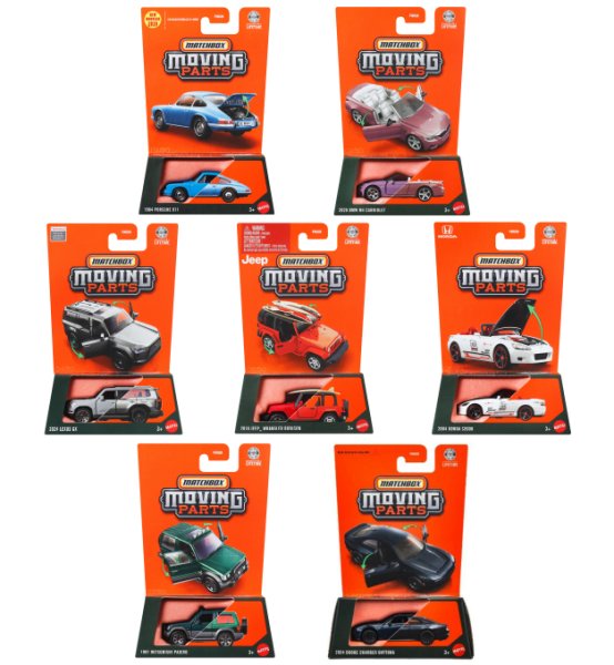 画像1: Matchbox Moving Parts Mix J 7種8台セット 仮予約受付 2025年12月中旬発売予定 (1)