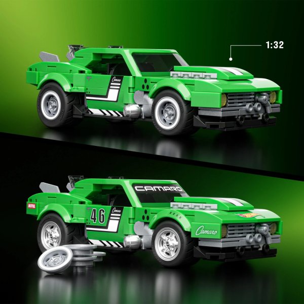 画像3: Mattel Brick Shop Hot Wheels Custom ’68 Camaro Building Set (3)