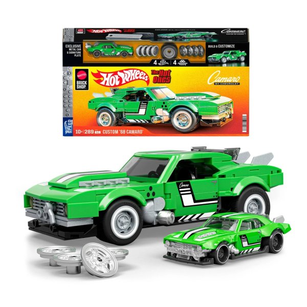 画像1: Mattel Brick Shop Hot Wheels Custom ’68 Camaro Building Set (1)