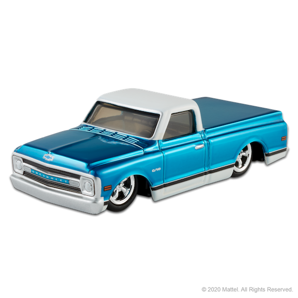 1969 CHEVY C-10 Red Line Club Exclusive (Blue) - ホットウィール 